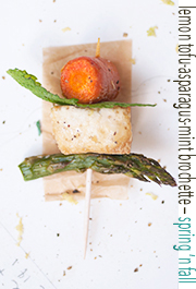 tofu-asparagus brochette