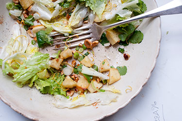 Roasted parsnip salad