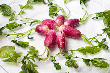 Roasted radishes