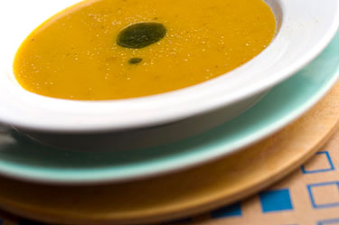 kabocha almond-milk soup